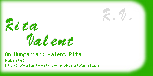 rita valent business card